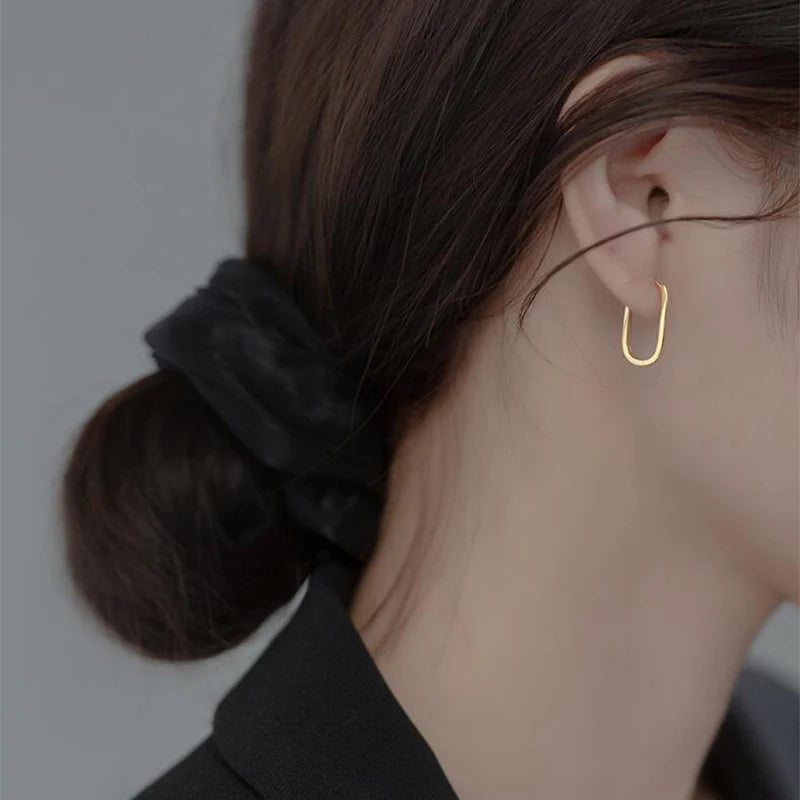 Fashion Sweet INS Ellipse Charm Hoop Earring DA2527