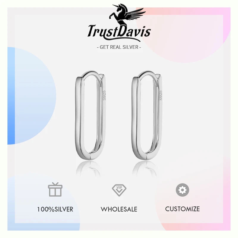 Fashion Sweet INS Ellipse Charm Hoop Earring DA2527