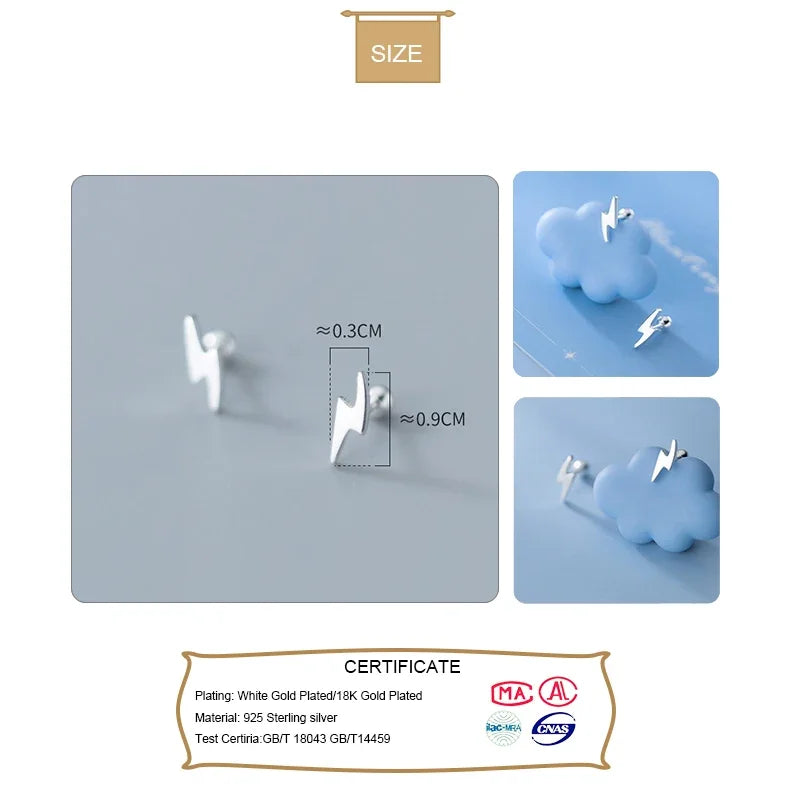 Fashion Sweet Lightning Screw Stud Earrings DB077