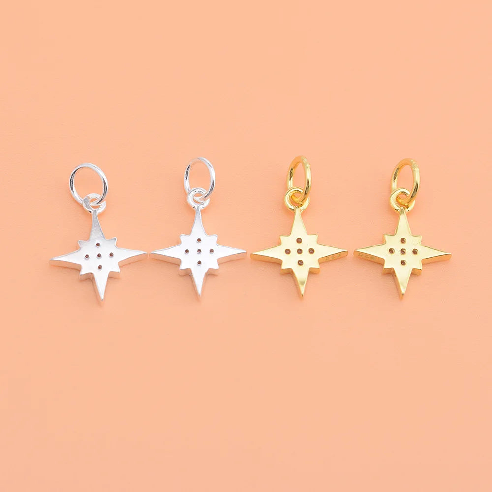 Star CZ Charm Pendant DIY Accessories Fine Jewelry Wholesale DZ12