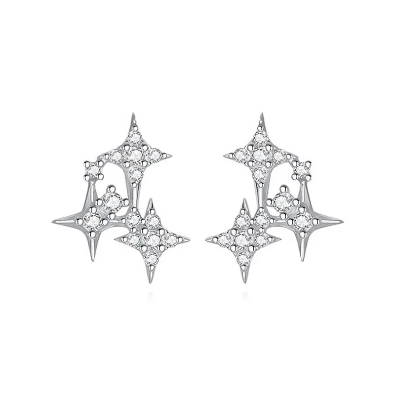 Sweet Star CZ Stone Charm Stud Earrings DA2487