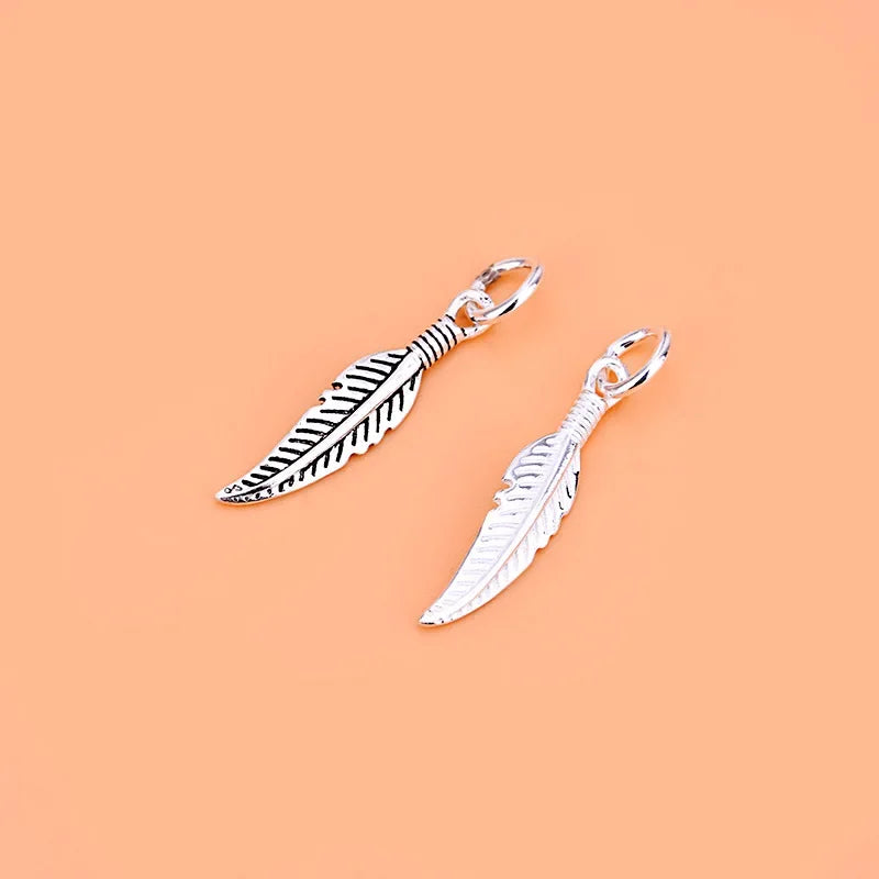 Trendy Feather Charm Pendant Handmade DIY Accessories HY079