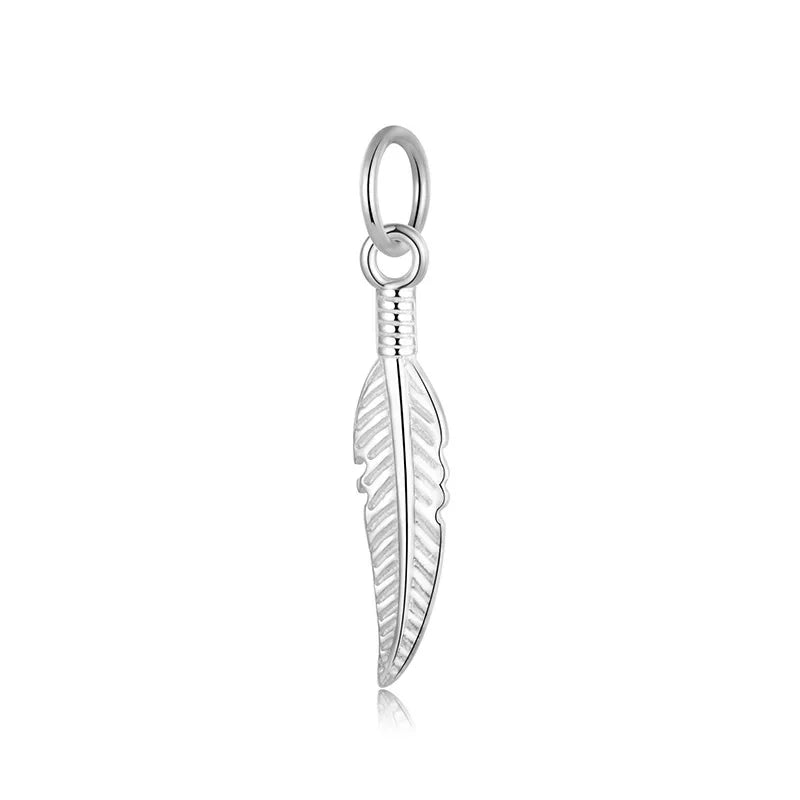 Trendy Feather Charm Pendant Handmade DIY Accessories HY079