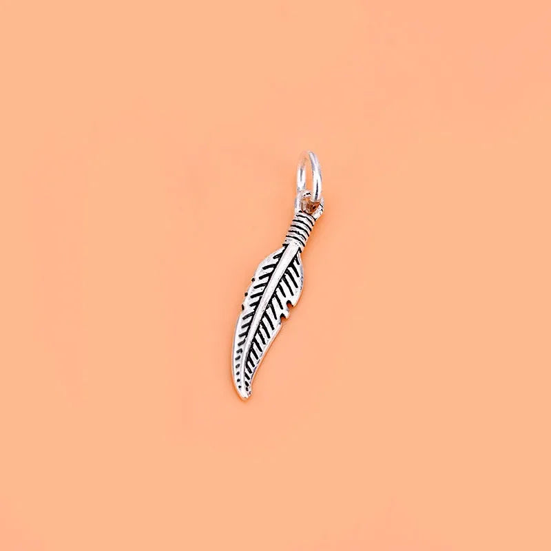 Trendy Feather Charm Pendant Handmade DIY Accessories HY079