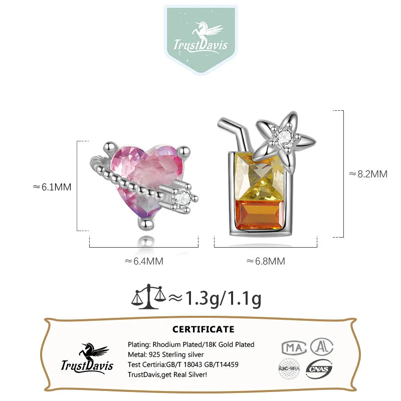 Heart Star Zircon Earrings DS4061