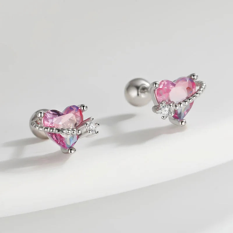 Heart Star Zircon Earrings DS4061