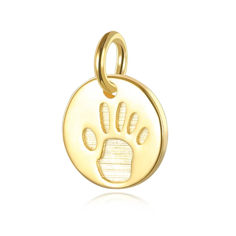 DIY Necklace Round Palm Footprint Accessories Fine S925 Jewelry Gift HY622