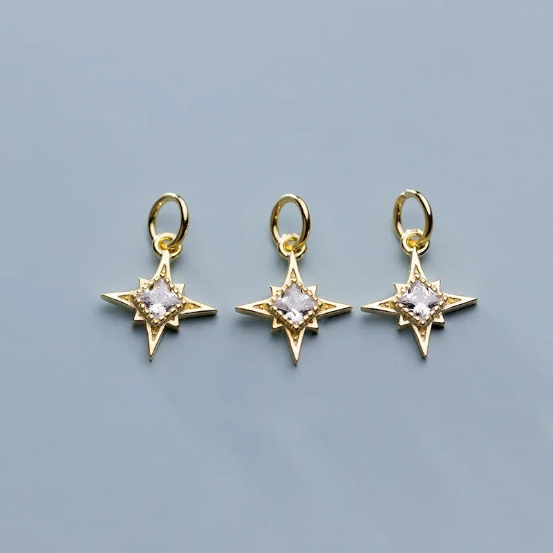 Personality Fashion Sweet Star CZ Charm Pendant Handmade DIY Accessories DZ409