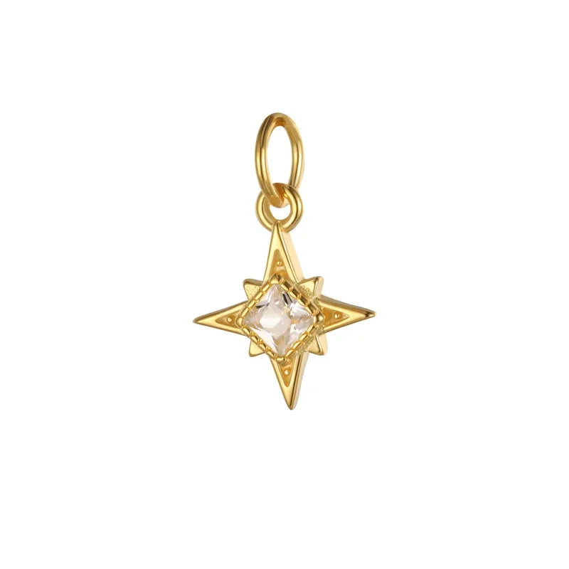 Personality Fashion Sweet Star CZ Charm Pendant Handmade DIY Accessories DZ409