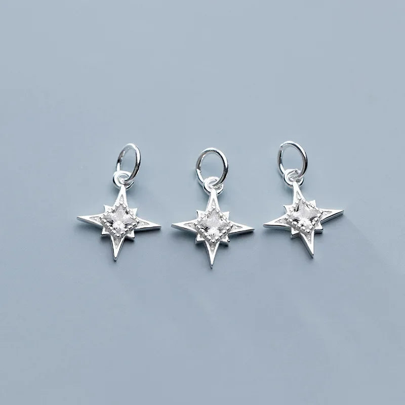 Star CZ Charm Pendant Handmade DIY Accessories DZ409