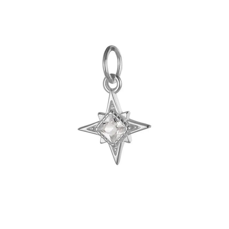 Star CZ Charm Pendant Handmade DIY Accessories DZ409