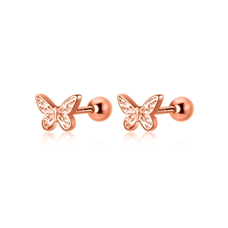 Sweet Insect Butterfly Screw Stud Earrings DA1897