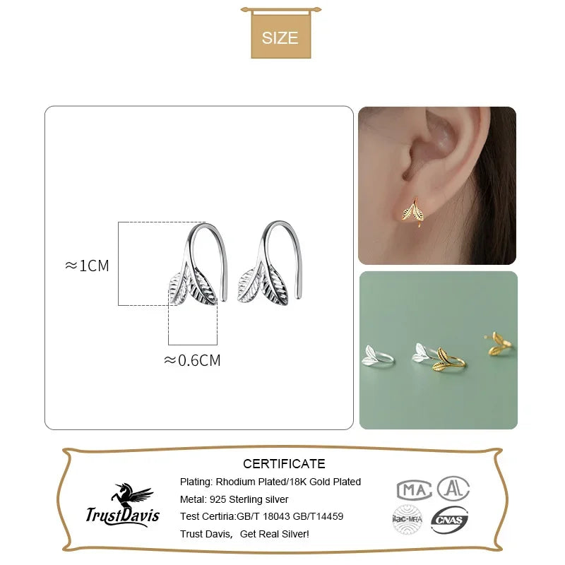 Sweet Leaf Chic Branch Stud Earrings DA2642