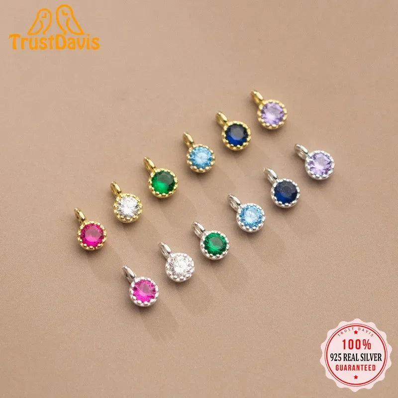 Round Color Charms Pendant DIY Accessories HY294