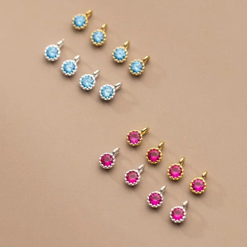 Round Color Charms Pendant DIY Accessories HY294