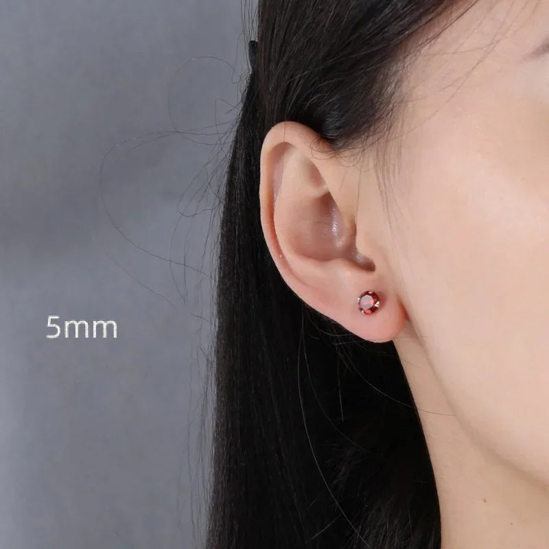 Sweet Round Zircon Colorful Earrings DS4084