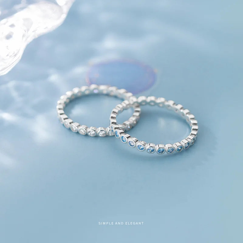 Sweet Simple Colour Shiny CZ Charm Finger Ring DA2264