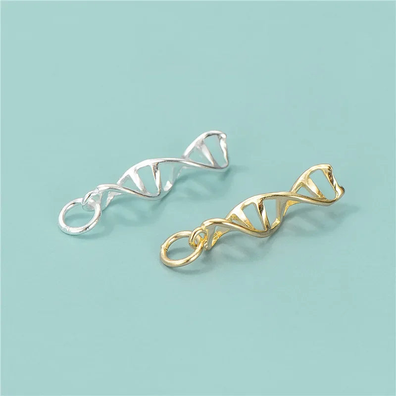 TrustDavis Real 925 Sterling Silver Women Pendant Handmade DIY Necklace Bracelet DNA Creative Accessories Fine 925 Jewelry HY665