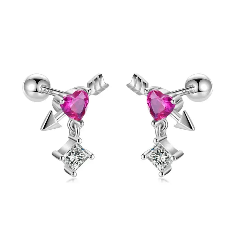 Fashion Tortoise CZ Screw Stud Earrings DF2019