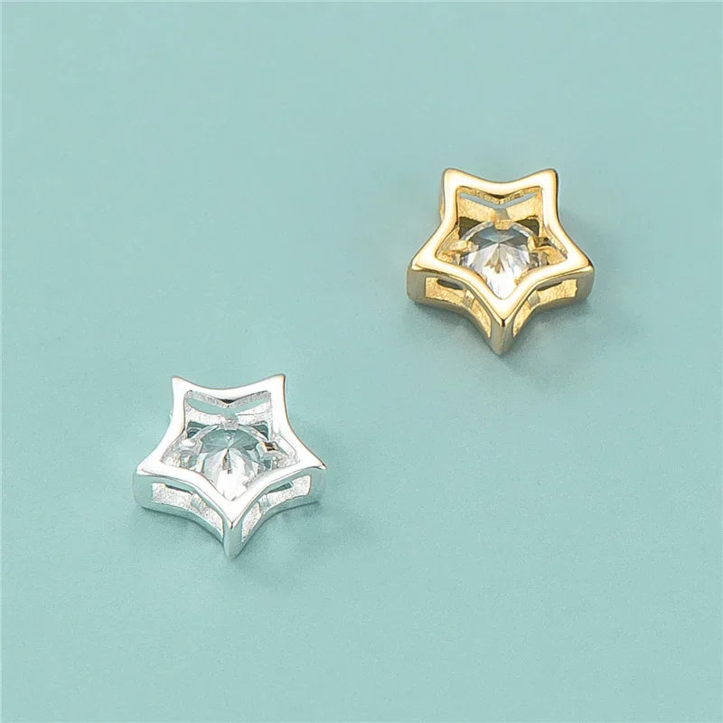 Star Round Interval Bead Charm Beads DIY Accessories Fine Jewelry HY682