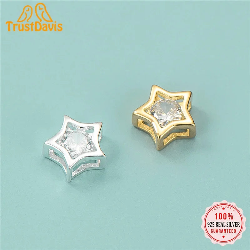 Star Round Interval Bead Charm Beads DIY Accessories Fine Jewelry HY682