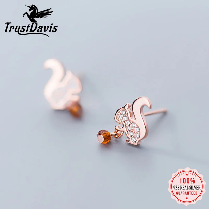 Sweet Little Squirrel Dazzling CZ Earring DS2441