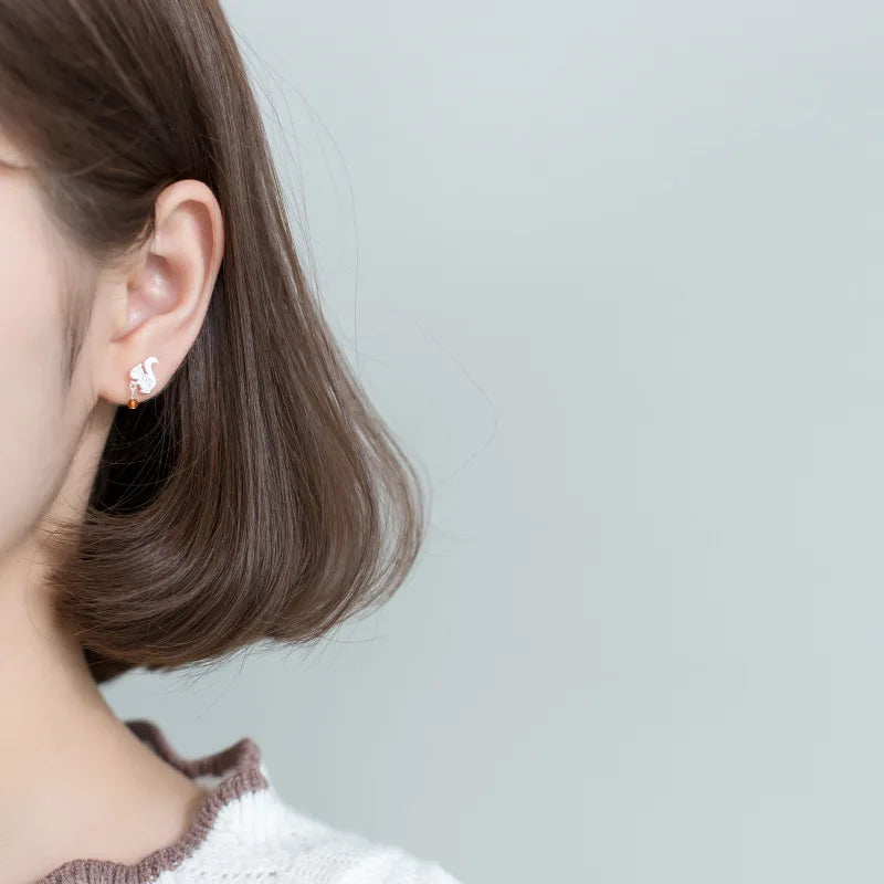 Sweet Little Squirrel Dazzling CZ Earring DS2441