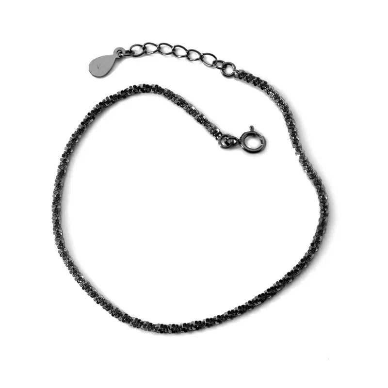 Shiny Stars Chain 925 Braclet For Women Wednesday Jewelry DS1388