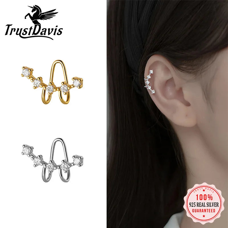 Fashion Sweet Dazzling CZ Ear Cuff Clip on Earring DA2427