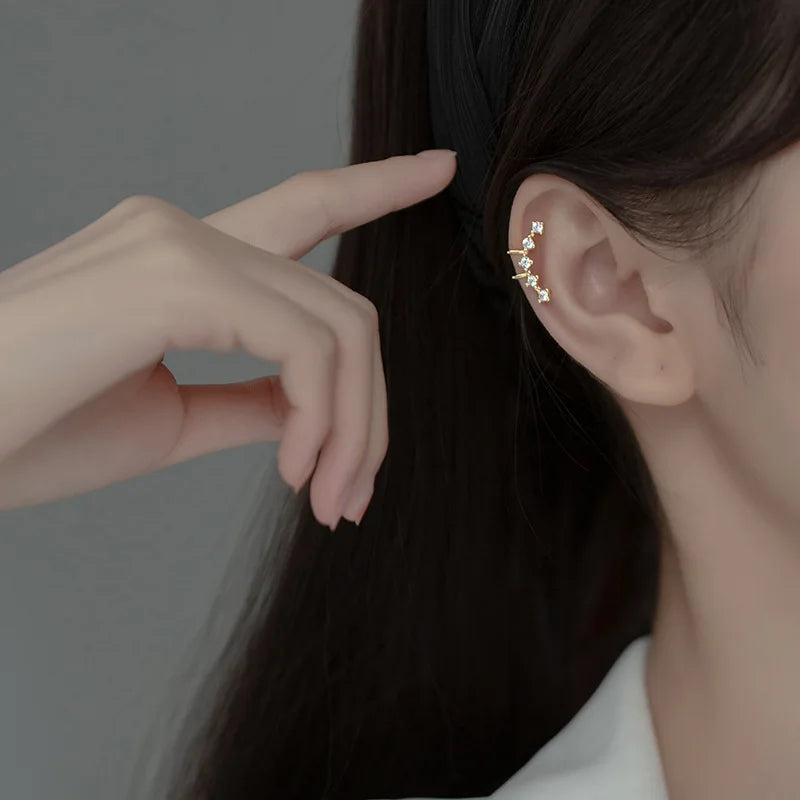 Fashion Sweet Dazzling CZ Ear Cuff Clip on Earring DA2427