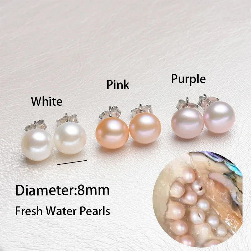 Sweet Irregular Baroque Pearl Stud Earrings DA1224