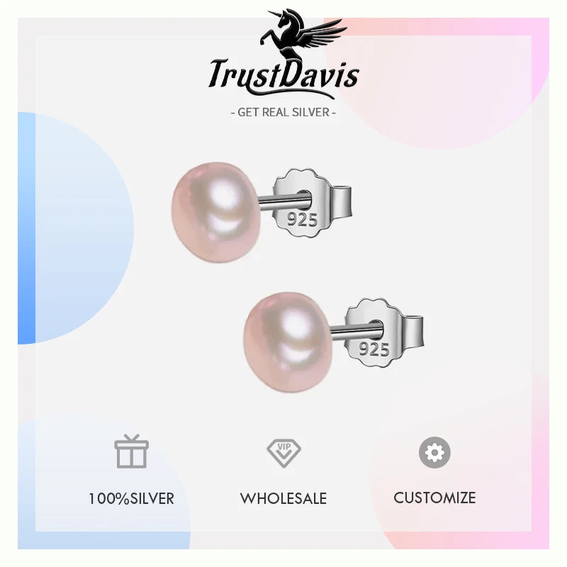 Sweet Irregular Baroque Pearl Stud Earrings DA1224