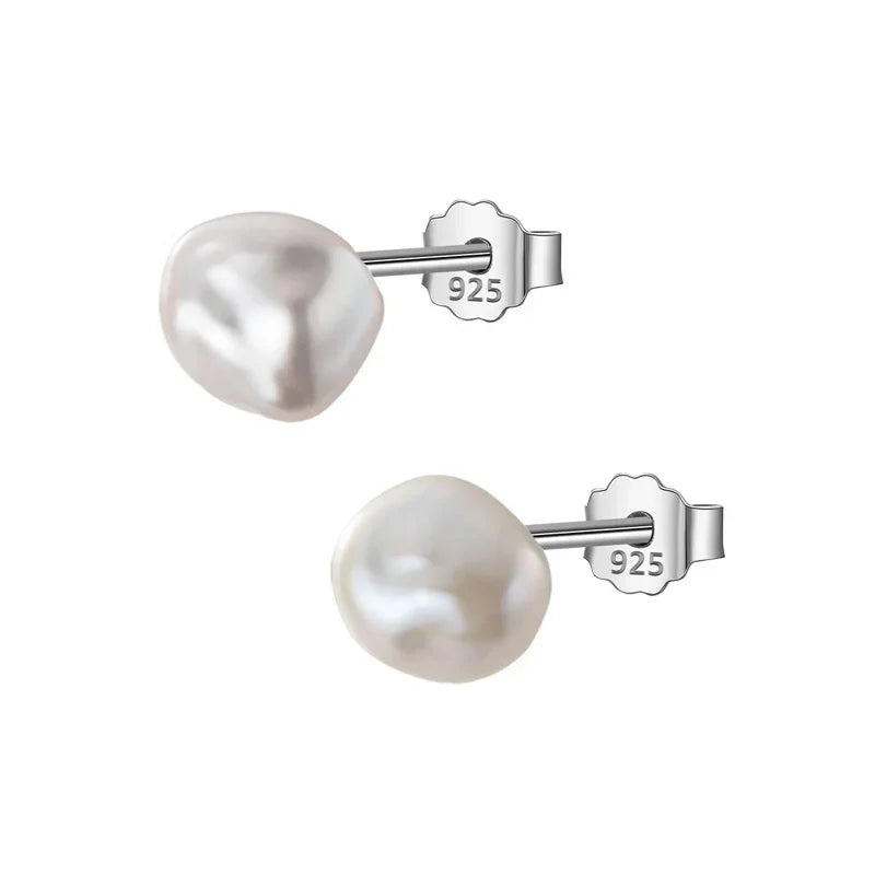Sweet Irregular Baroque Pearl Stud Earrings DA1224