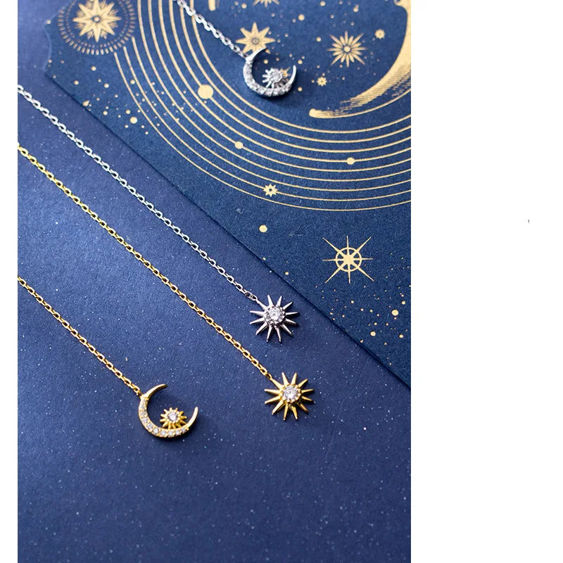 Asymmetrical Sun Moon Linked 10cm Ear Line DS2113