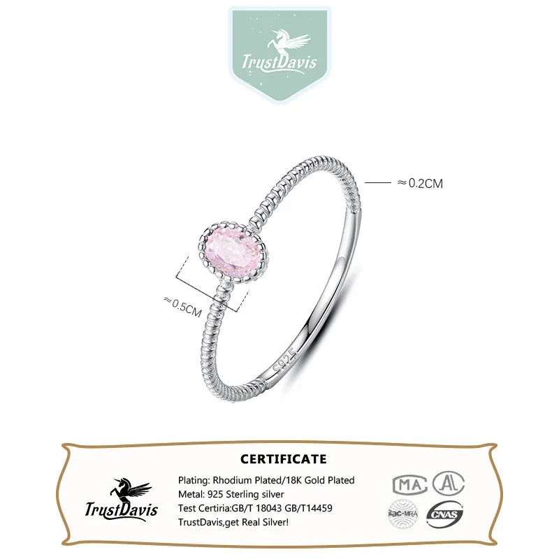 Dazzling Black Pink CZ Rings Size 5 6 7 8 Wonderful DT67