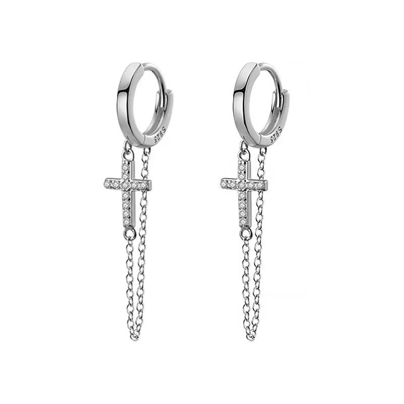 Double Layer Linkced Chain Clips Earrings DA544