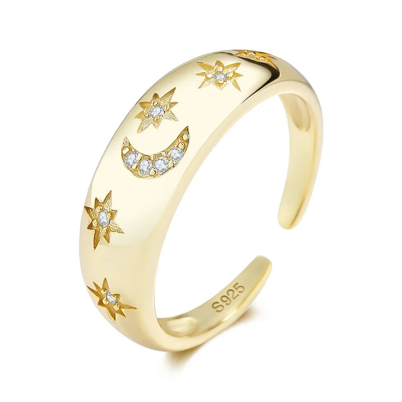Ring Sweet Star Moon Opening Rings DS3444