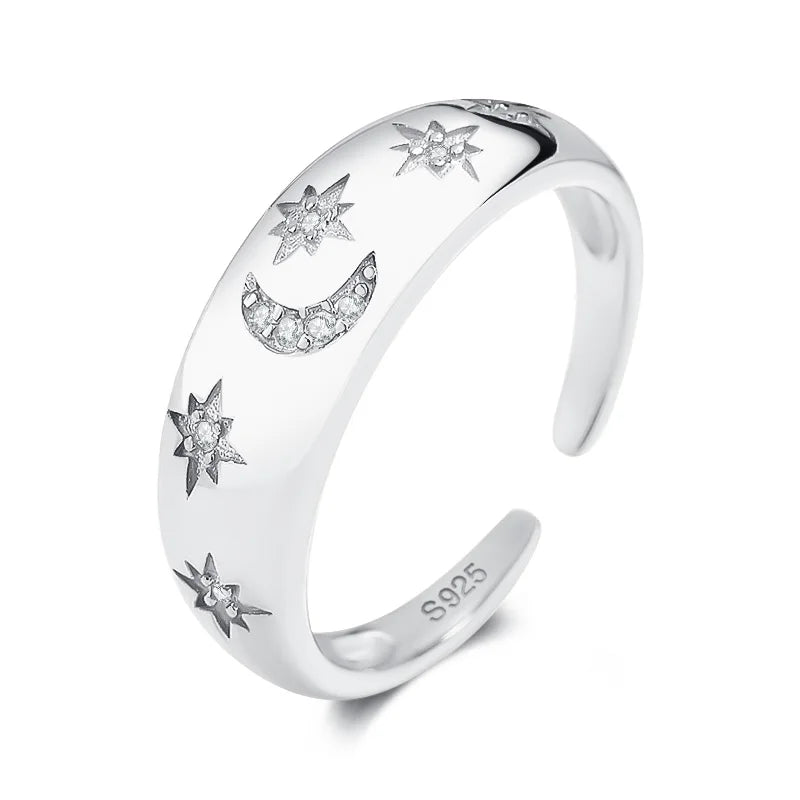 Ring Sweet Star Moon Opening Rings DS3444