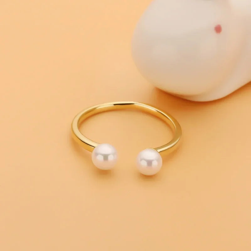Sweet Freshwater Pearl Opening Ring DA28