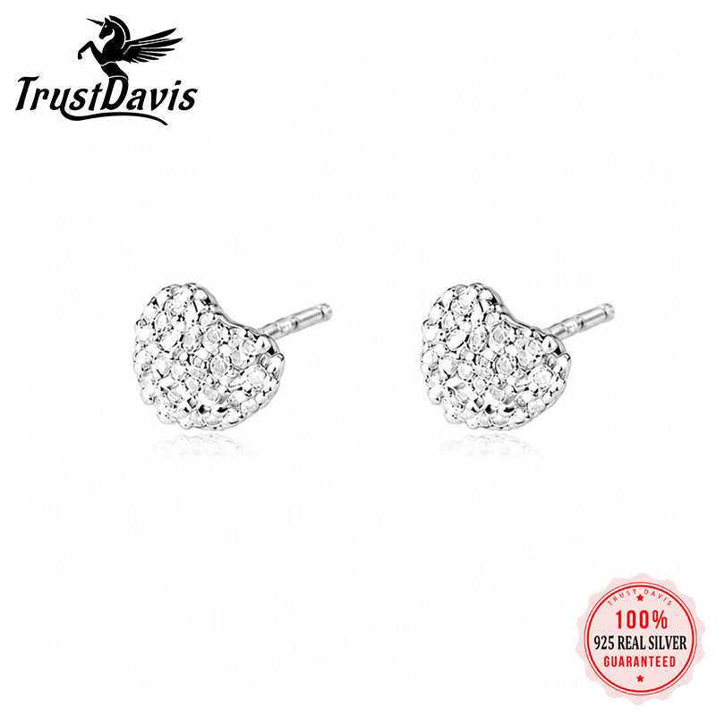 Heart-shaped Zircon Earrings DS4901