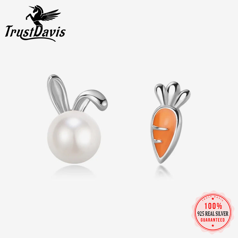Cute Rabbit Carrot Stud Earrings DS3962