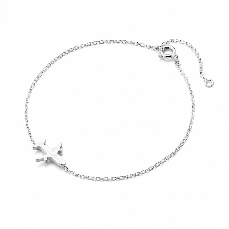 925 Sterling Silver Cute Plane Aircraft Earring Ring Pendant Necklace DA456