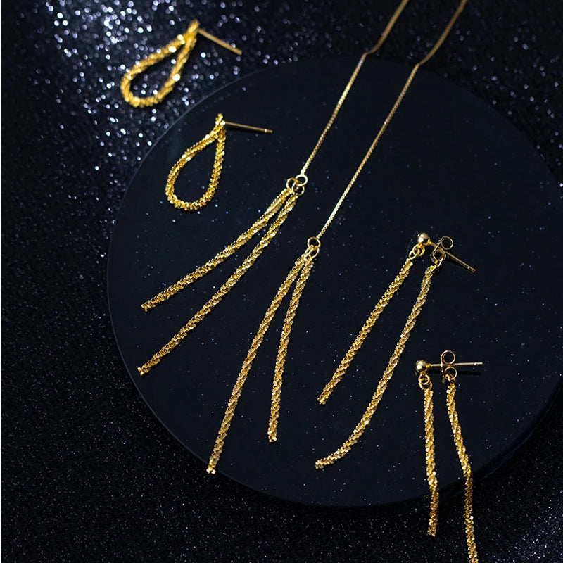 Sweet Sky Star Chain Stud Earrings DB943