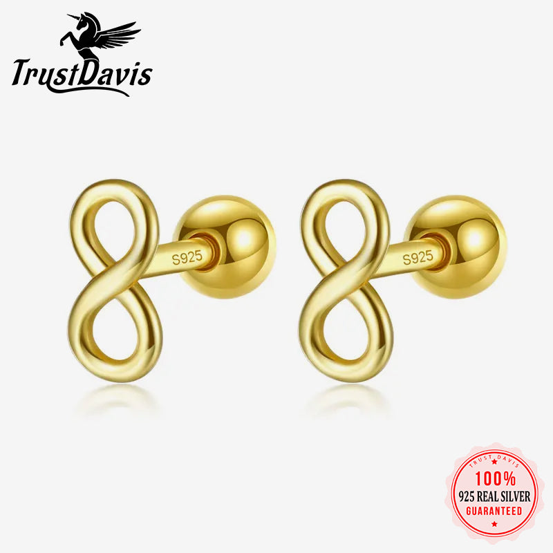 Infinite Bead Screw Stud Earrings DA2839