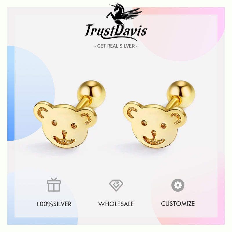 Fashion Sweet Animal Screw Stud Earrings DA2517