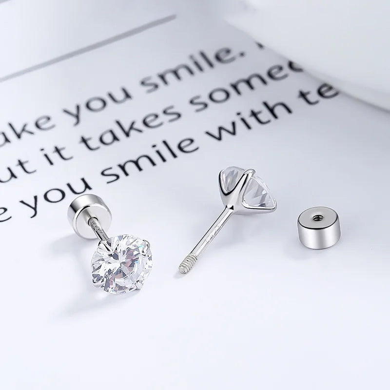 Zircon Screw Stud Earrings DS3508