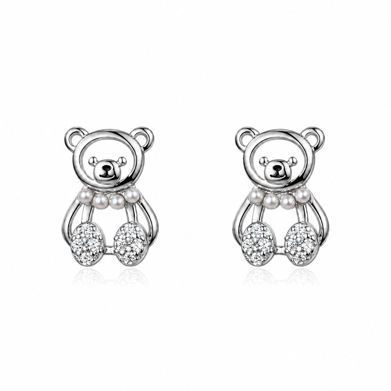 Bear Zircon Stud Earring DS4900