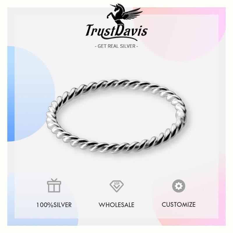 Simple Lovely Twist Finger Ring D1175
