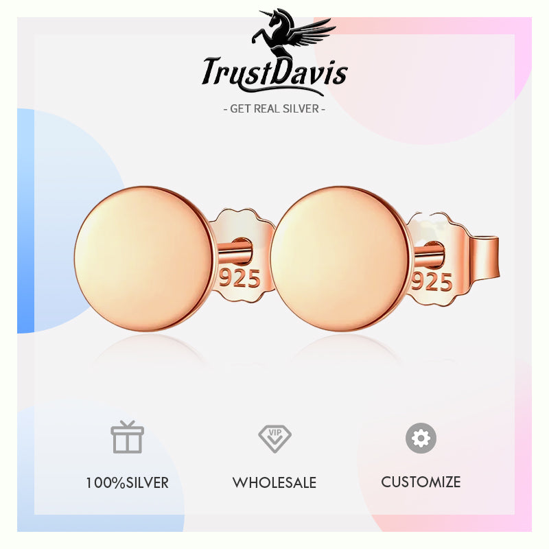 Fashion Sweet Geometric Round Stud Earrings DA1703