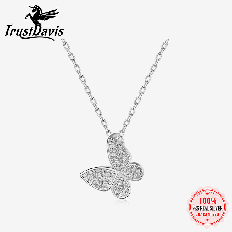 Necklace Butterfly Heart Pendant DS4036